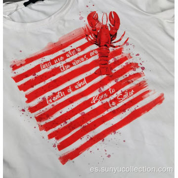 Camiseta de manga corta de Ladie con estampado frontal